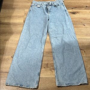 Zara Light Blue Flare & Wide Leg Jeans